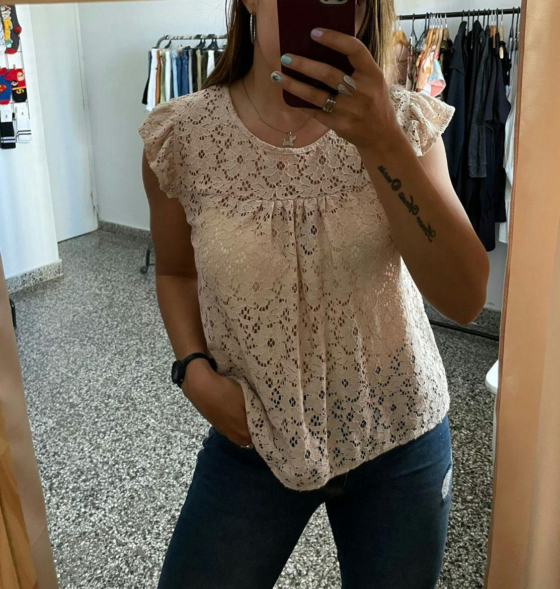 Musculosa Broderie